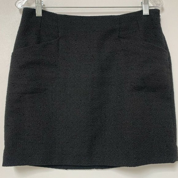 Outback Red Women Pencil Skirt Size 6 Black Mini Front Pockets Side Zip Up Lined - Picture 1 of 8